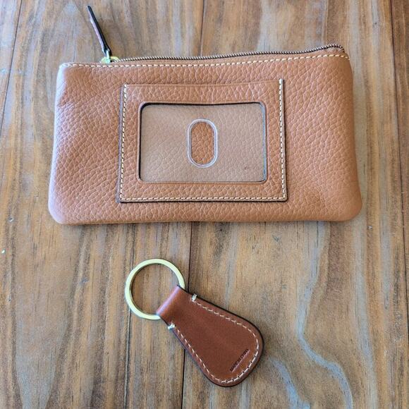 Dooney & Bourke Pebble Grain Leather Brenna Satchel Handbag Pouch Keychain NWOT - Picture 7 of 10